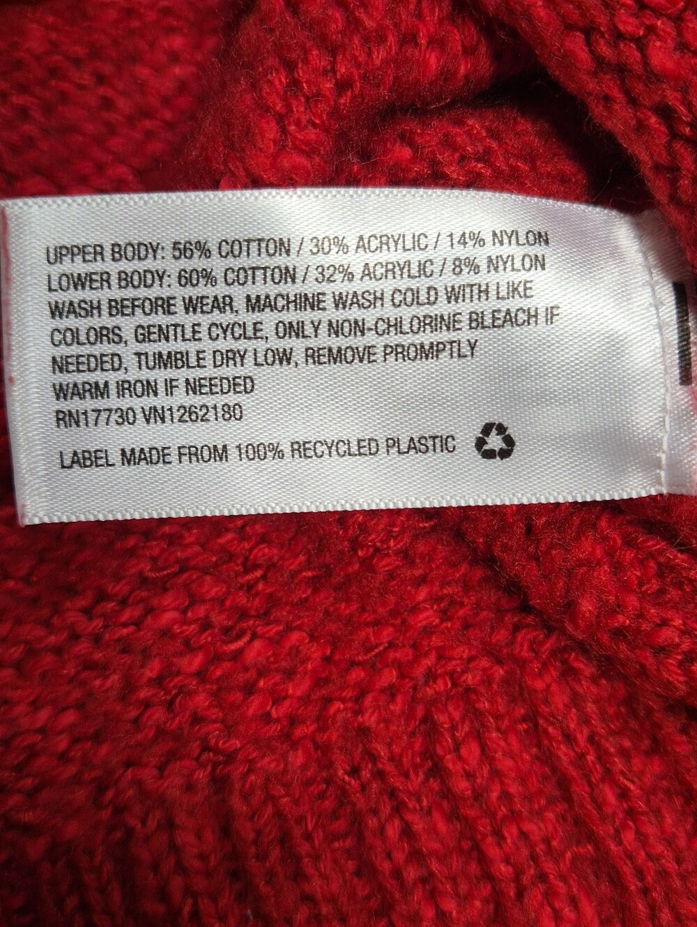 Genuine Kids OshKosh Red Knit Sweater Dress 3T Holiday Winter EUC - Picture 4 of 6